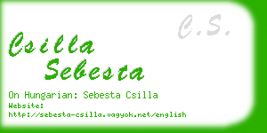 csilla sebesta business card